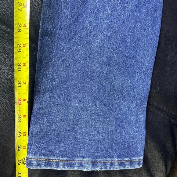Wrangler Men's Straight Jeans Medium Wash Blue Denim Slash Pocket Classic 9x36 - Picture 12 of 13